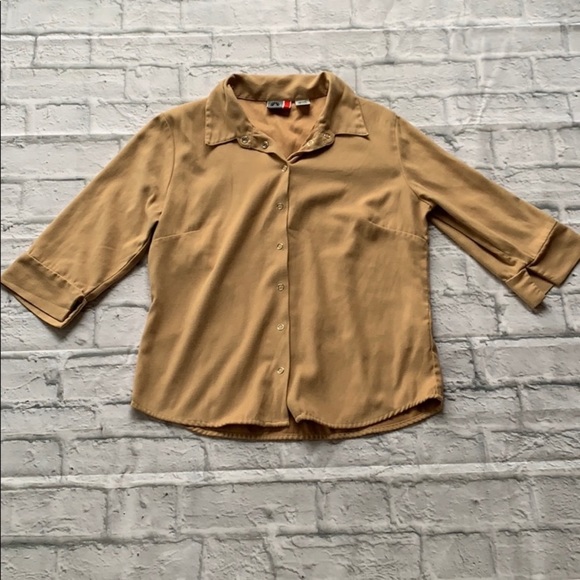 Vintage Arizona Jean Company suede button down top - Picture 1 of 8